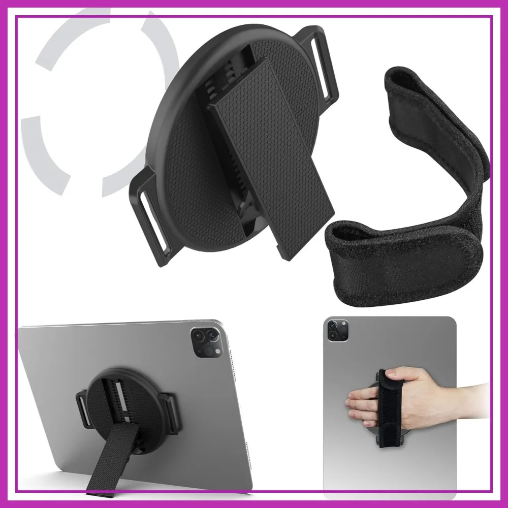 

Universal Tablet Stand with Hand Strap - Adjustable Grip Holder for iPad Pro 9-11", iPad mini 6/7, Samsung Tablets