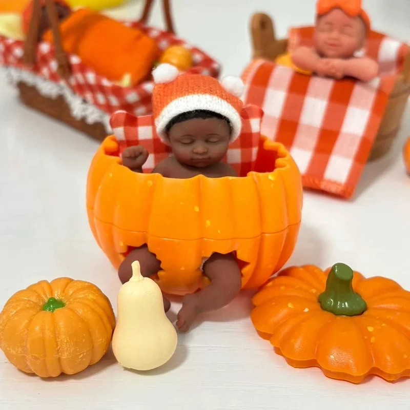 New Zuru My Mini Baby Pumpkin Series 5 Surprise Blind Box Soft Silicone Mini Doll Collectible Toy Girls Kids Birthday Gift view 6