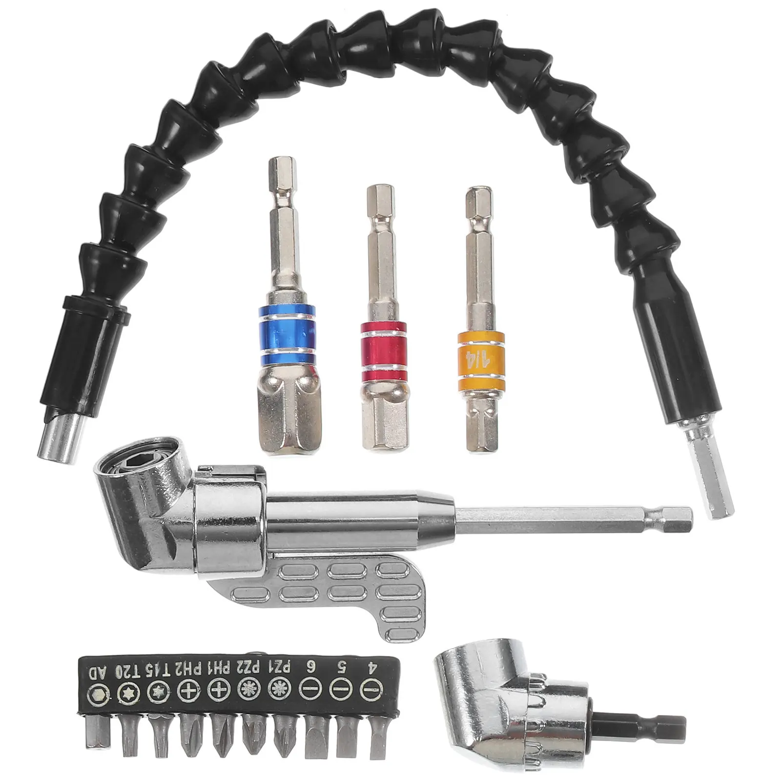 

Bit Extension for Impact Driver Flex Drill Right Angle Attachment Screwdriver Holder