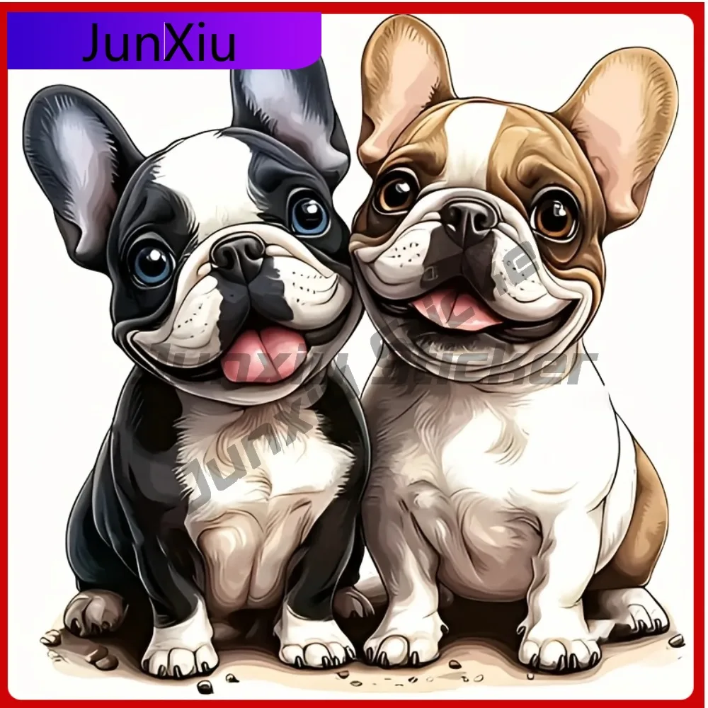 

Stickers Featuring Two Adorable Puppies Perfect for Decorating Your Bottle Truck Cool Windo Car Laptop Window Bumper