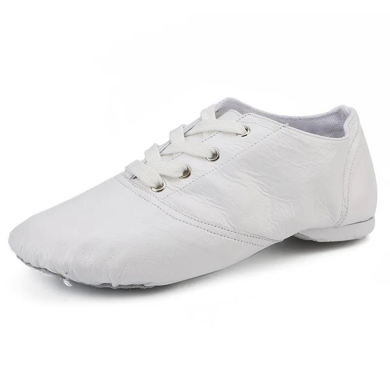 Masculino feminino ballet sapatos de dança adulto criança prática sola macia sapatos de dança macio couro genuíno rendas até sapatos de dança