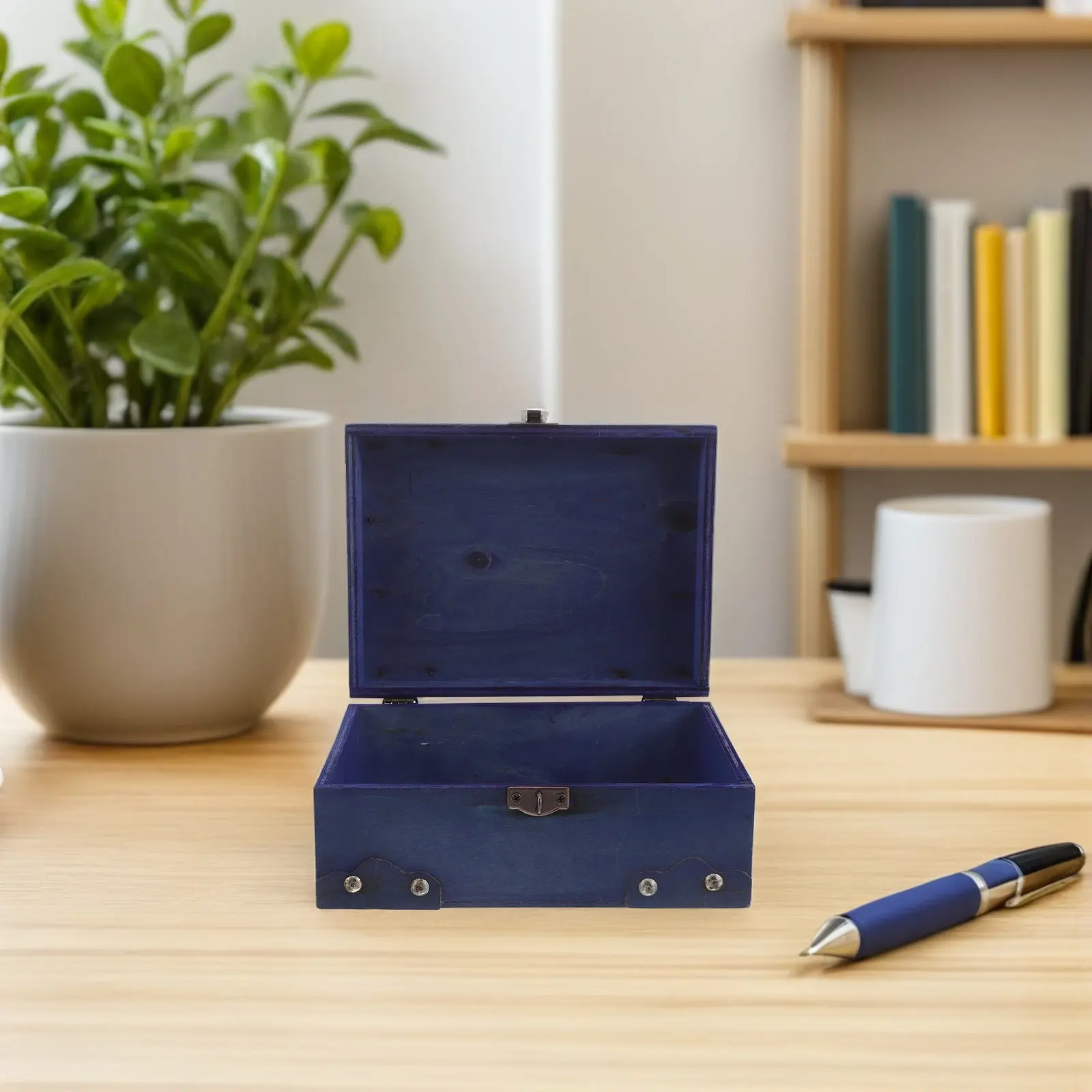 

Vintage Jewelry Box with Lock - Retro Wooden Storage Chest for Women - Decorative Keepsake Box for Rings Necklaces -