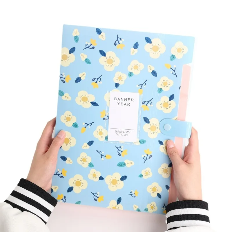 1pc Multi-Layered Folder Wear-Resistant Scratch-Resistant Dustproof Storing Office Documents Exam Papers Textbooks Document Bag