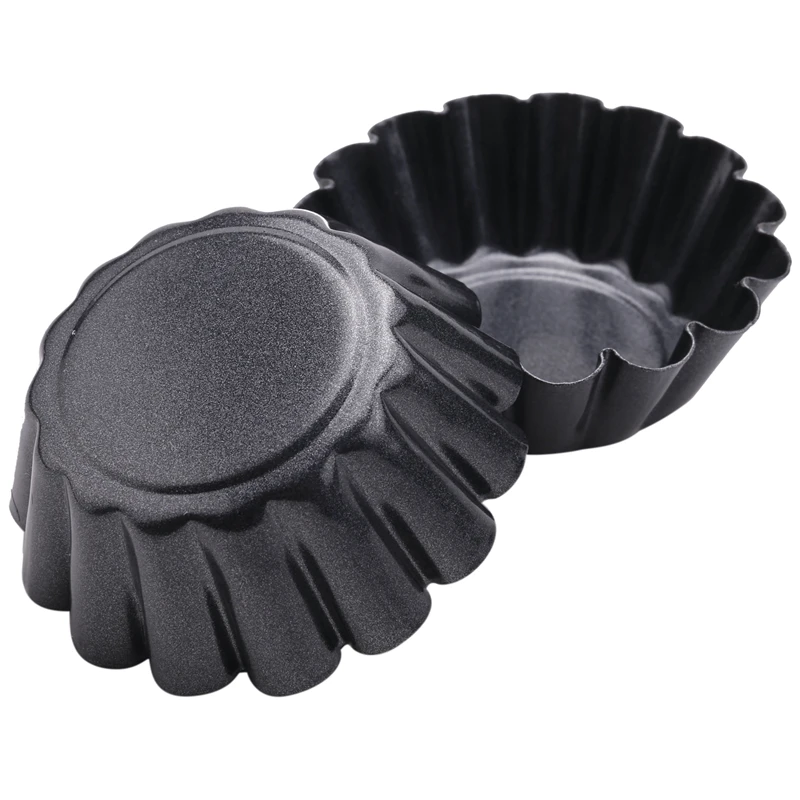 Non-Stick Tart Quiche Flan Pan Mold Muffin Cup Pie Pizza Cake Mold Cupcake Egg Tart Tartlet Baking Mold 8Pcs