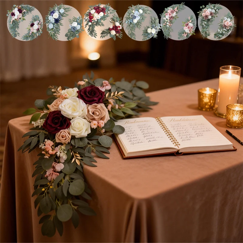 

Artificial Rose Wreaths Decoration Wall Flower 2pcs Wedding Decoration Arrangement Supplies Suitable for Outdoor Home Decoration