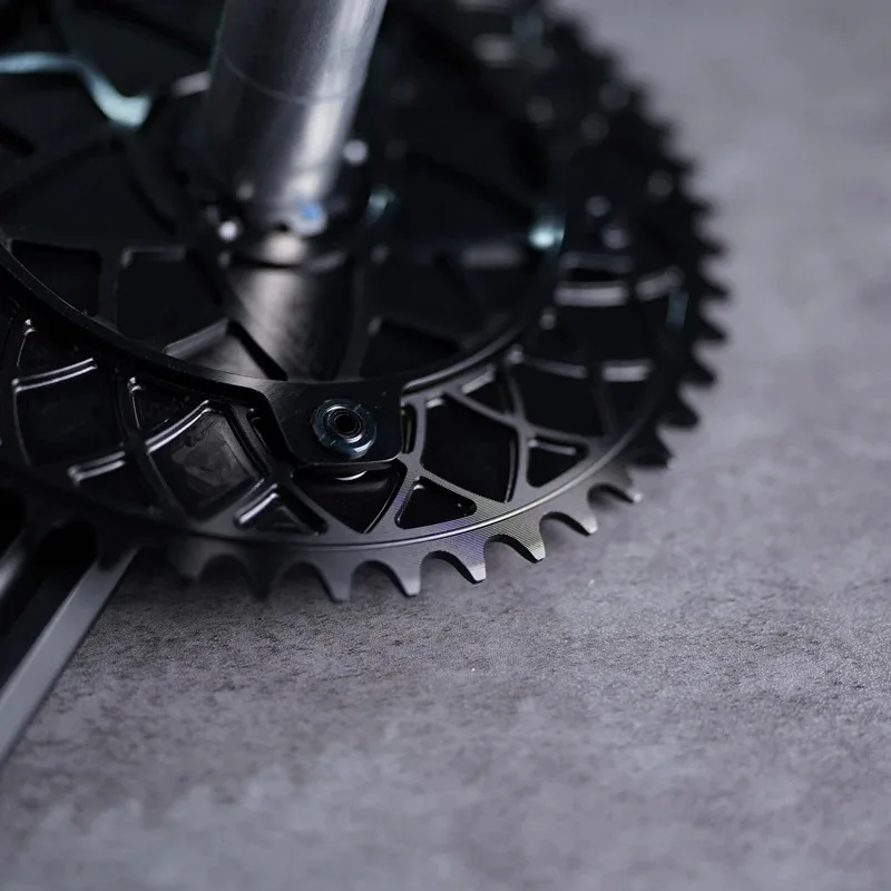 ZRACE ZR-TK1 Bicicletas de pista / Plato de piñón fijo y Spider BCD144, Plato de pista, Spider para manivelas de montaje directo de 3 orificios