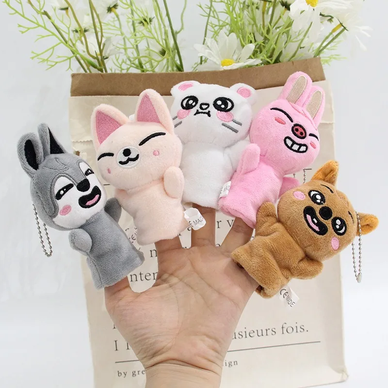 

New Straykids Plush Finger Set Toy SKZ00 Keychain Fang Can Li Longfu Felix Finger Set Interactive Doll Family Atmosphere Toy