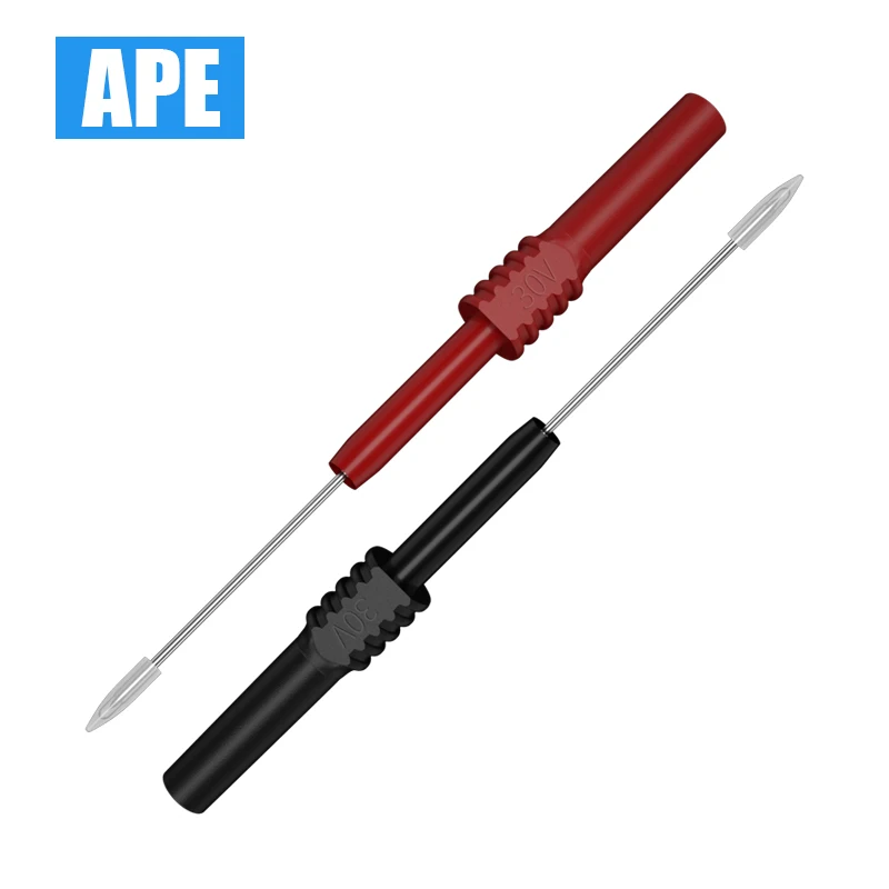 2pcs 1mm Test Leads Flexible Probe Probe Tips 4MM Electrical Connector Female Banana Plug Needle Multimeter