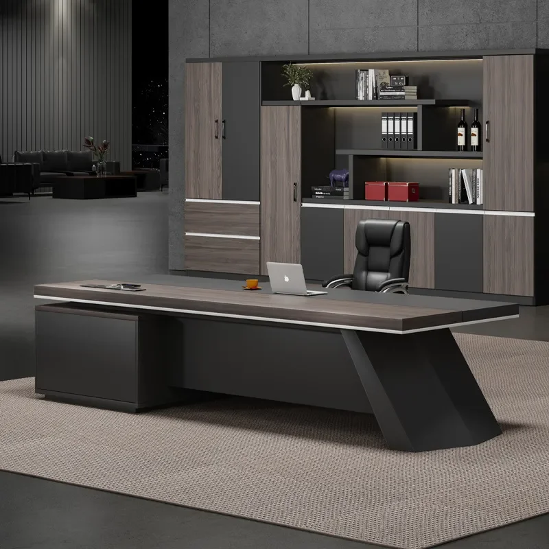 Modern Simple Boss Desk And Chair Combination New Chinese Style President Manager Office Furniture Single Executive Table