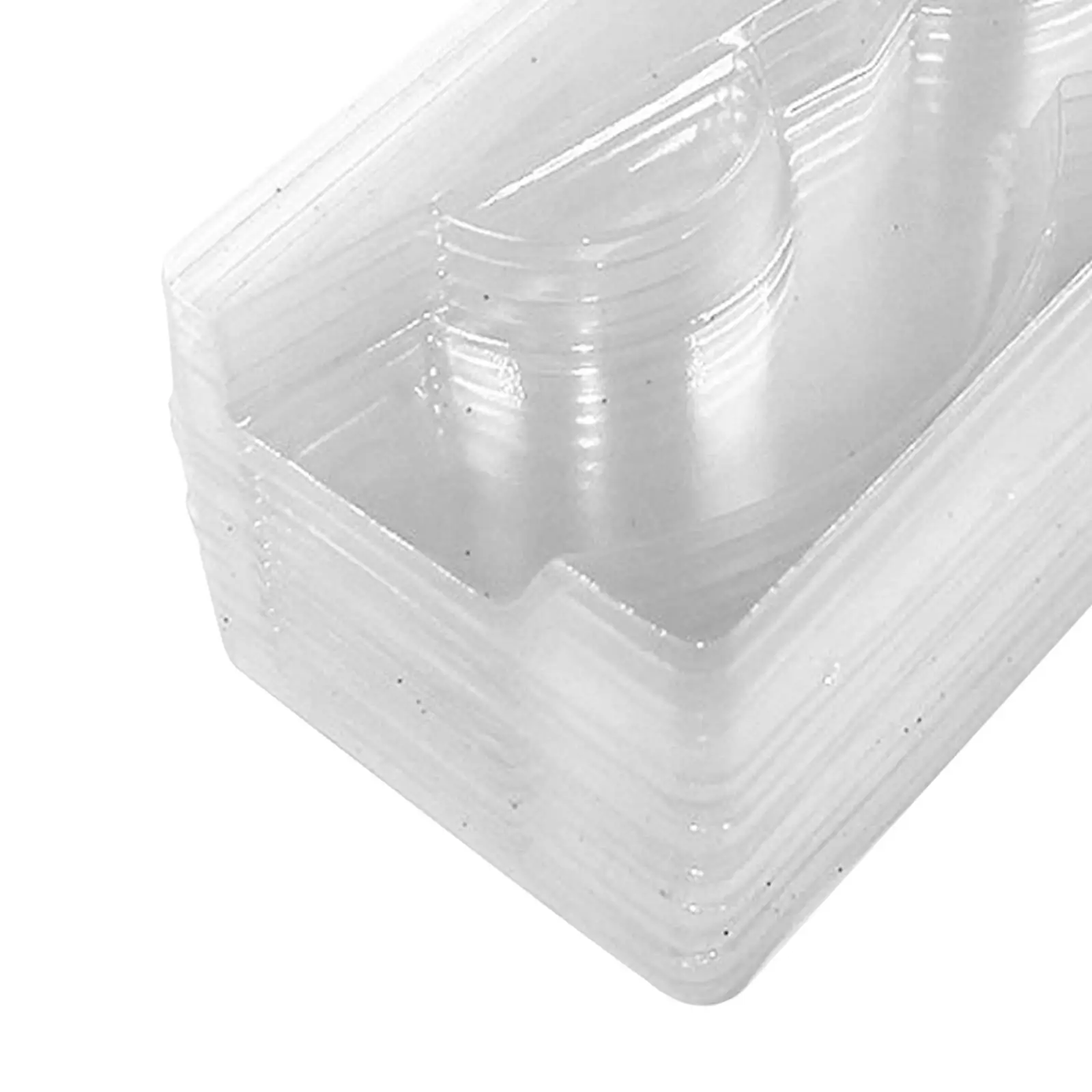 

50Pcs Eyelash Trays Plastic Empty Makeup Beauty Salons Home White Round