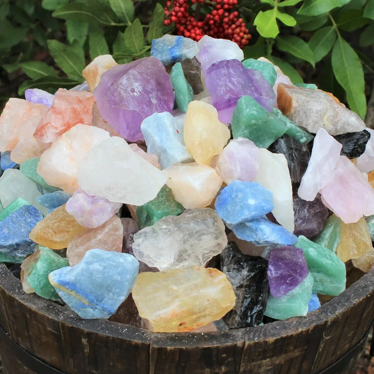10PCS/Set Random Color Mixed Quartz Crystals, Rough Natural Premium Grade Stones