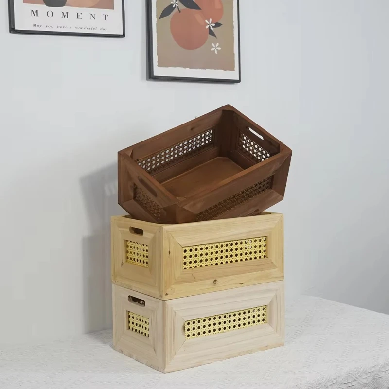 تخزين صندوق تخزين خشبي مجموعة مكتب سلة خزانة غسيل حاوية المطبخ درج مكتب متنوع #1