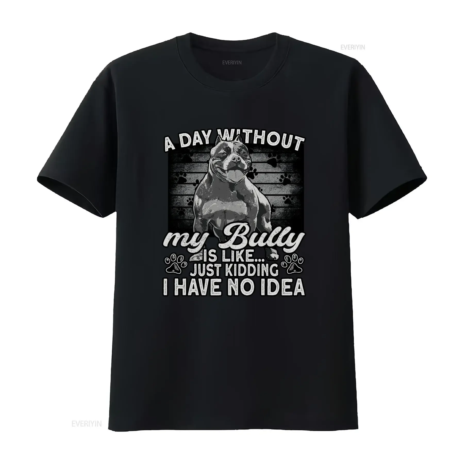 Camiseta vintage Bully XL Pitbull A Day Without Dog Is Like, estilo americano, lavada, de diseñador, elástica y versátil
