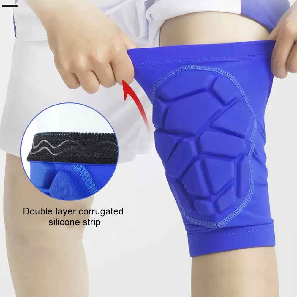 1 قطعة منصات الركبة المصارعة للأطفال الشباب الكبار ، كم ضغط الركبة لكرة السلة الكرة الطائرة كرة القدم ، منصات الركبة قصيرة الأكمام #3