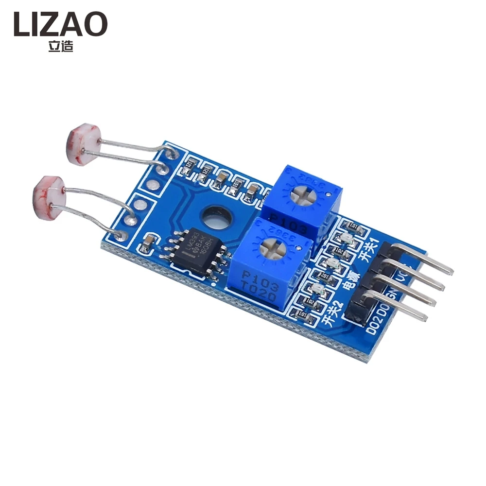 LIZAO 2 Channel 5516 Photoresistor Sensor Module Light Intensity Detection Board for Arduino