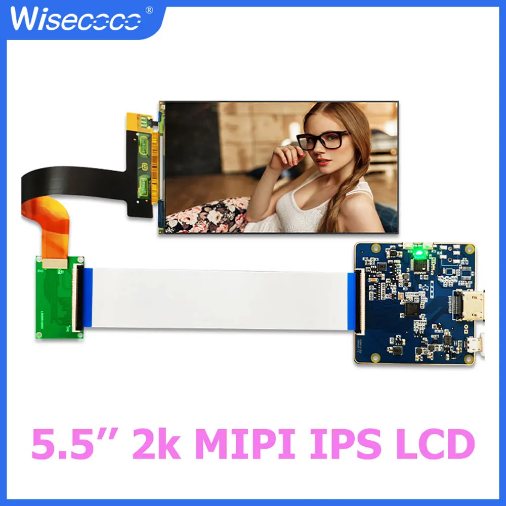 Wisecoco 5.5 Inch 2K LCD Module 2560x1440 LS055R1SX03 Light Curing Display Photon Screen MIPI Display For VR LCD 3d Printer