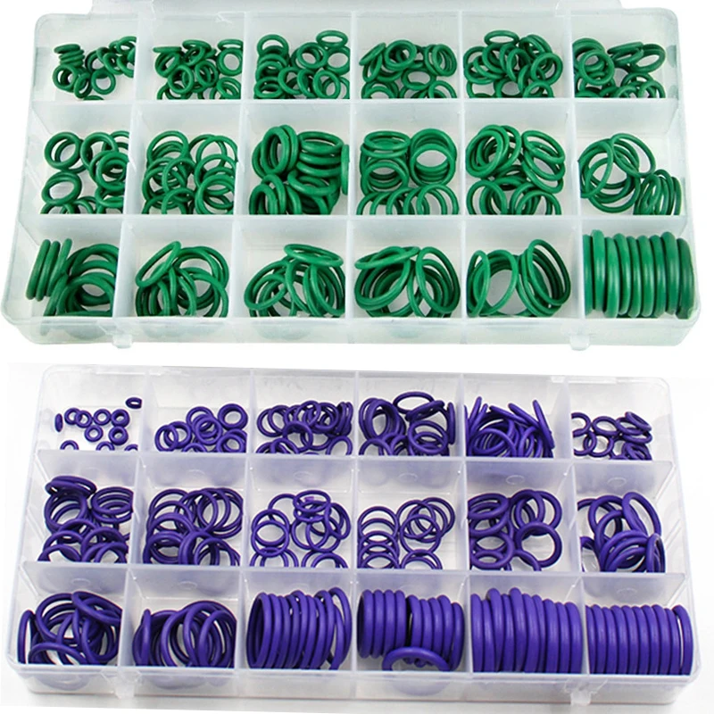 270Pcs Universal Air Conditioner HNBR O Rings Car Auto Repair Tools Rubber Compressor Refrigerant Ring Sealant Car Accessories