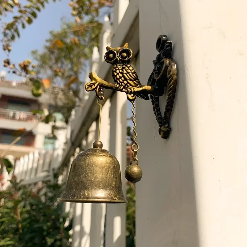 Retro Decorative Doorbell Wind Chime Shopkeeper Doorbell Door Knocker for Storage Room Garden Porch Front Entrance Home Decor