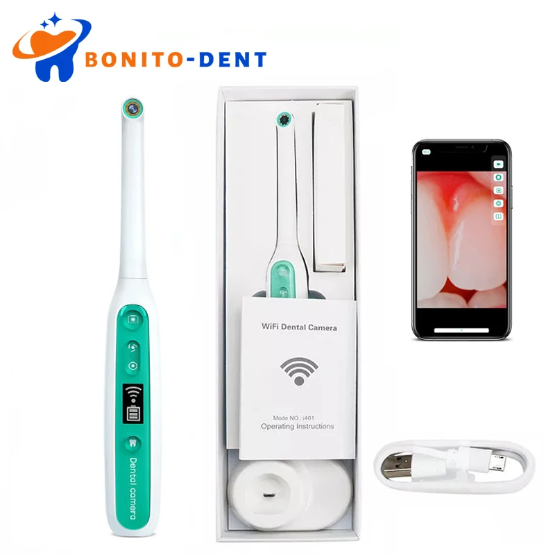 Câmera oral dental sem fio wifi endoscópio intraoral 8led luzes ajustáveis para inspeção dos dentes hd vídeo câmera dental dentista