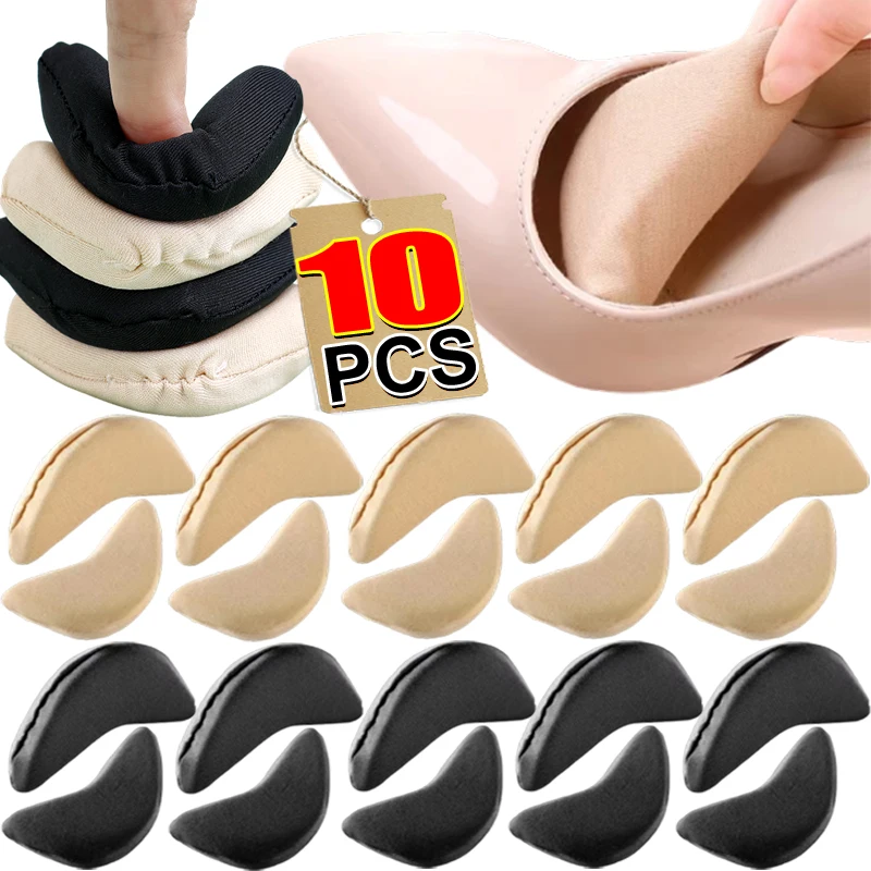 10pcs Sponge Forefoot Insert Pads for Women Pain Relief High Heel Insoles Reduce Size Feet Protector Adjustment Shoe Accessories