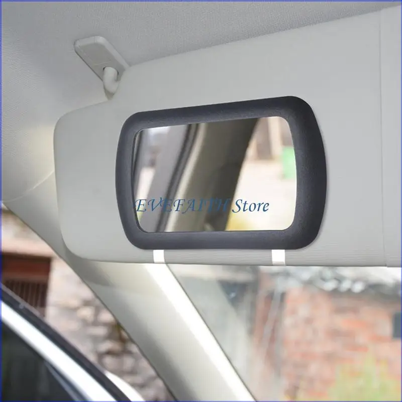 124B Sun Shading Glass Sunvisor Glass for Women Clip on Car Cosmetic Glass