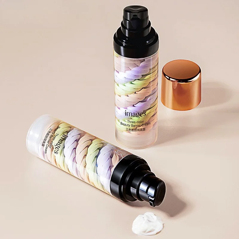 3色展開のリキッドプレスクリームコンシーラー、メイクアップ用フェイシャルベース、ブライトニングクリーム、ブライトスキンフェイスプライマーベースファンデーション