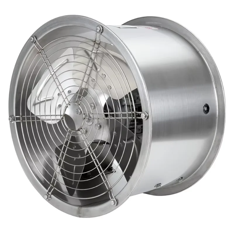 Direct Supply High-Power Industrial Explosion-Proof Axial Fan Fresh Air Firefighting Kitchen Stainless Steel Smoke Exhaust
