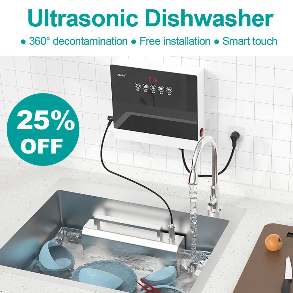 Household Portable Sink Dishwasher Small Free-standing Installation-free Kitchen 110V/220V Automatic Ultrasonic Wash Dishwasher