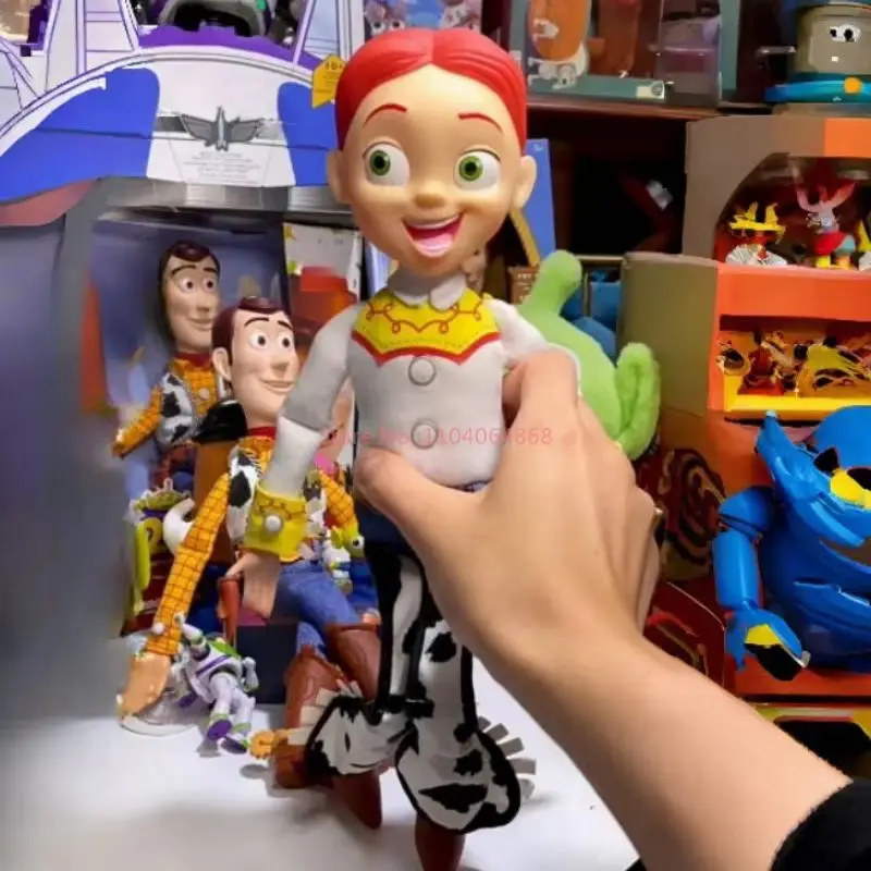 جديد وصول حار بيع الذكرى كاوبوي وودي جيسي سحب خط الحديث التفاعلية دمية Kawaii هدايا هدايا عيد الميلاد اللعب
