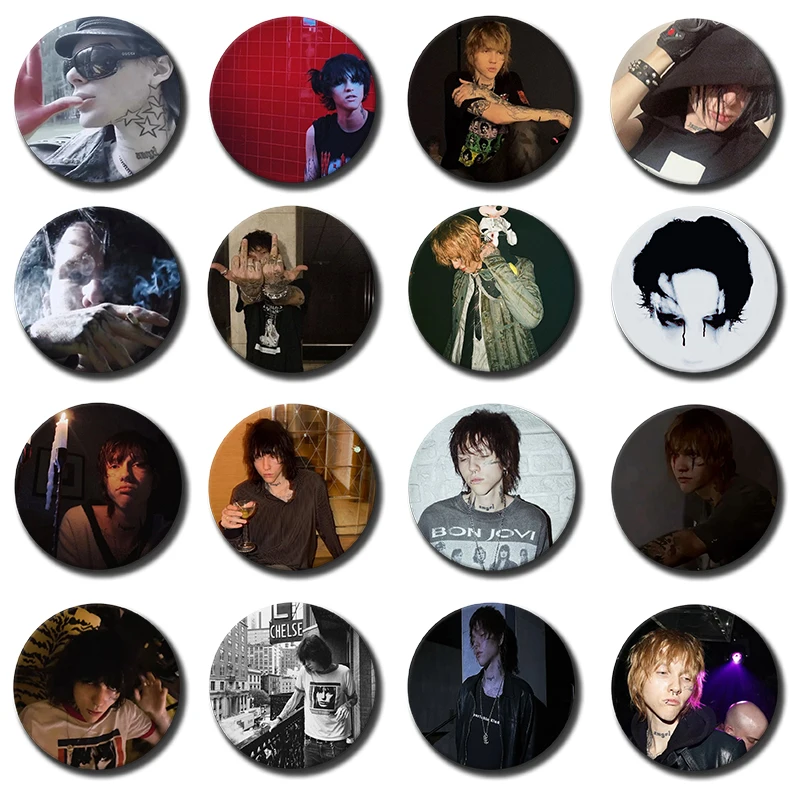 58mm 1PC K-Kai Angel damage Button Pins Cool Anime Cosplay Badges Clothes Backpack Decorations Brooch Gifts