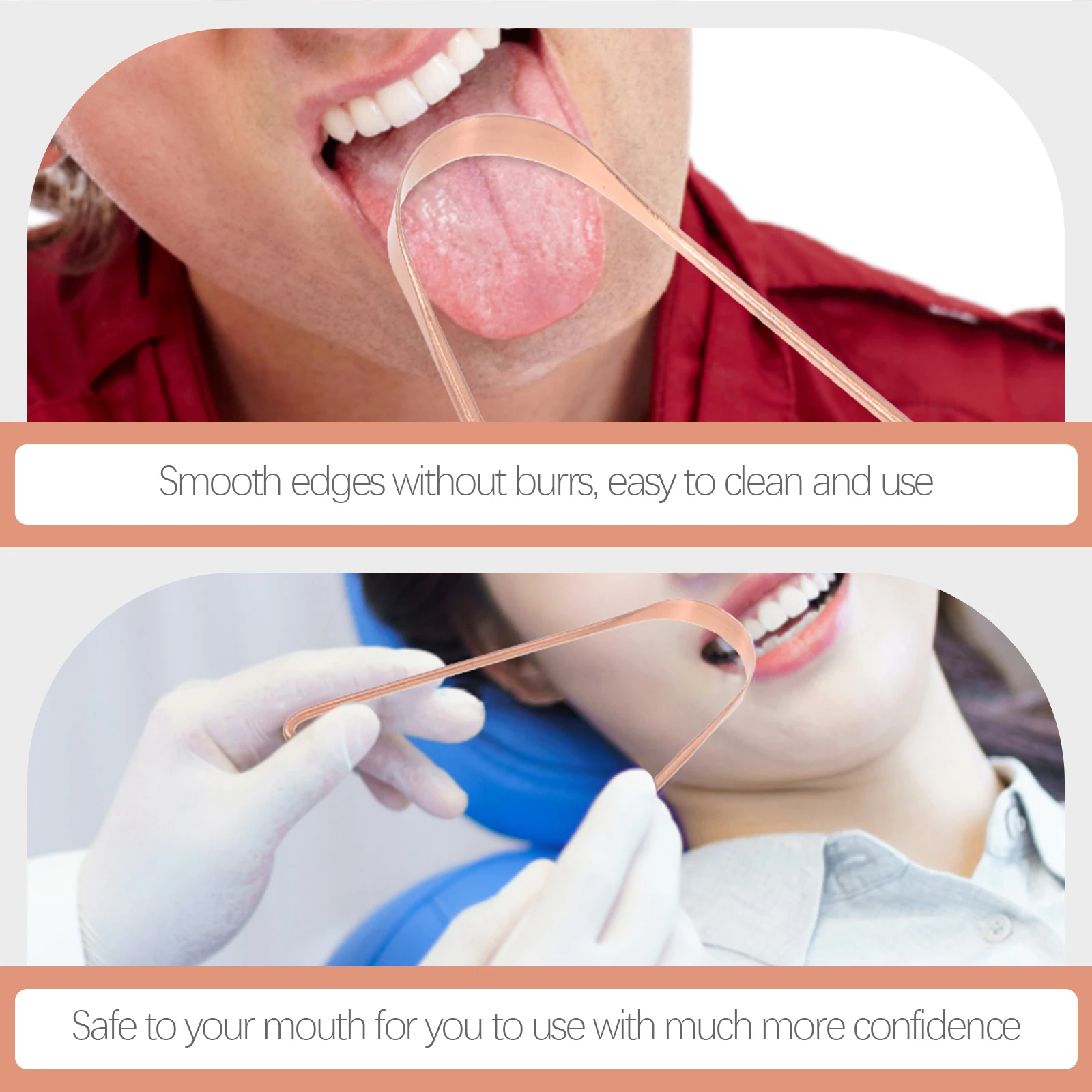 1Set Purple Scraper Professional Oral Care Cleaner Household Tongue Cleaning Tool Oral Care Cleaning Tool