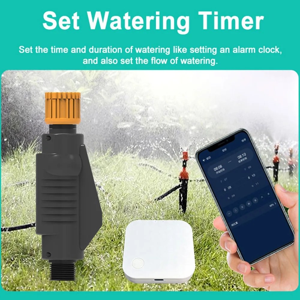 Tuya  ZIGBEE Garden Solar Energy Watering Timer Ball Valve Sprinkler Drip Irrigation System Water Controller Smart Life