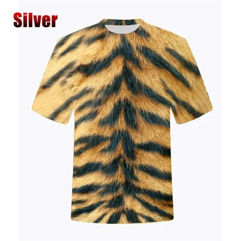 T-shirt da uomo e da donna di nuova moda 3d Animal Lion Tiger Leopard Leopard Print Tiger Clothes Casual Shirs Top a maniche corte