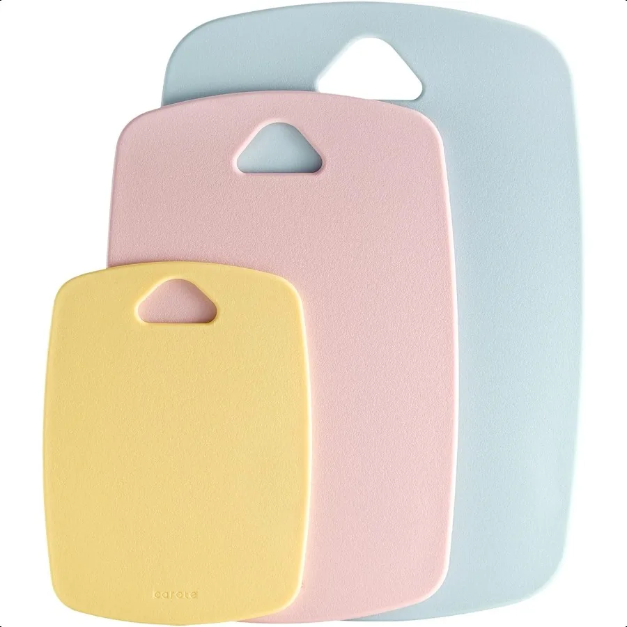 

3Pcs Cutting Boards for Kitchen Plastic Cutting Board Set Lightweight Chopping Boards for Chopping Meat Vegetable and Fruits Ea