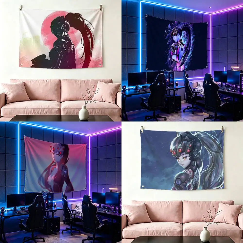 O-Overwatch W-Widowmaker Flag Suitable For Party Club Outdoor Interior Wall Decoration Banner Fans Gift