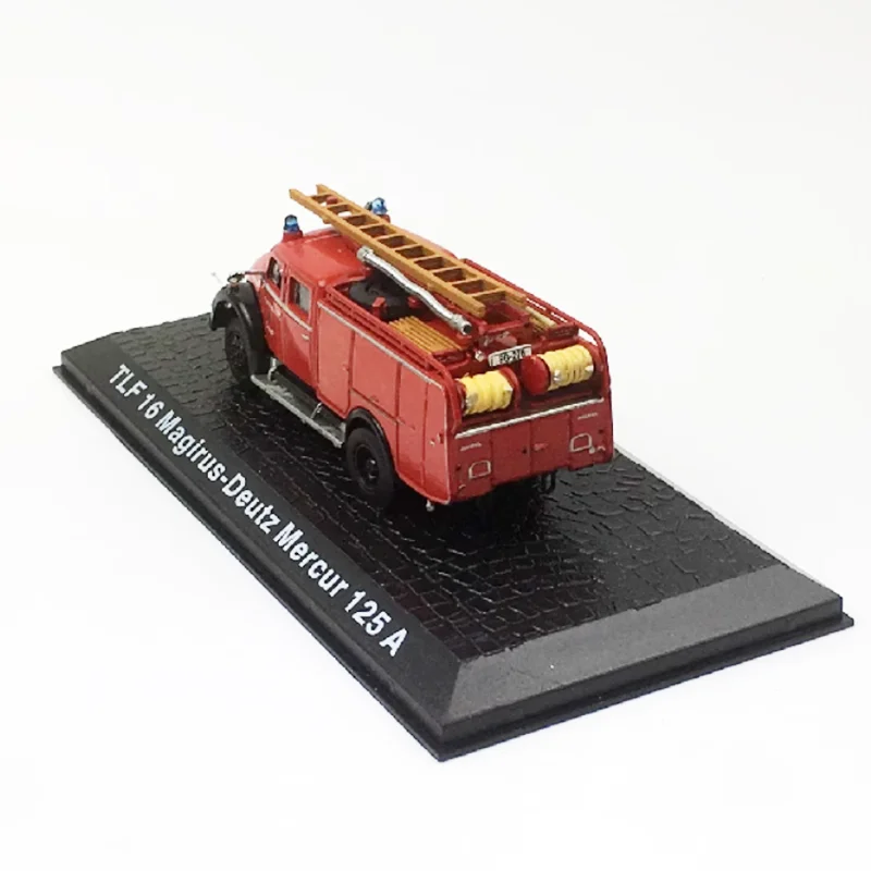 Diecast escala 1:72 tlf 16 magirus deutz 125 um motor de incêndio liga simulação caminhão modelo coleção suoucenir presente exibição estática