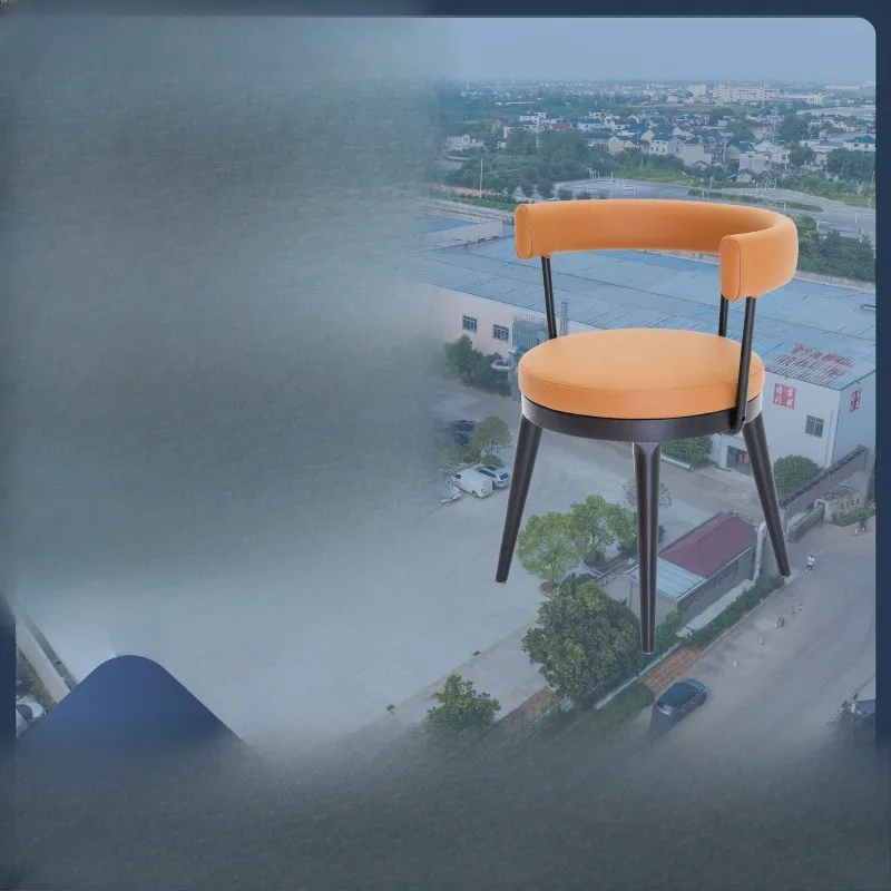 Sofa chair leisure area backrest negotiation one table two chairs solid wood dining chair wholesale simple high backrest home