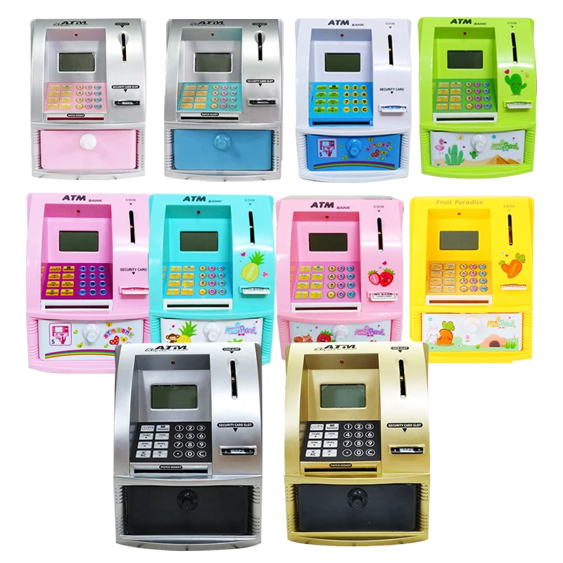 

ATM Automatic Deposit and Withdrawal Machine, Password Intelligent Real Person Voice Money Savings Tank, Piggy Bank, Alarm Clock