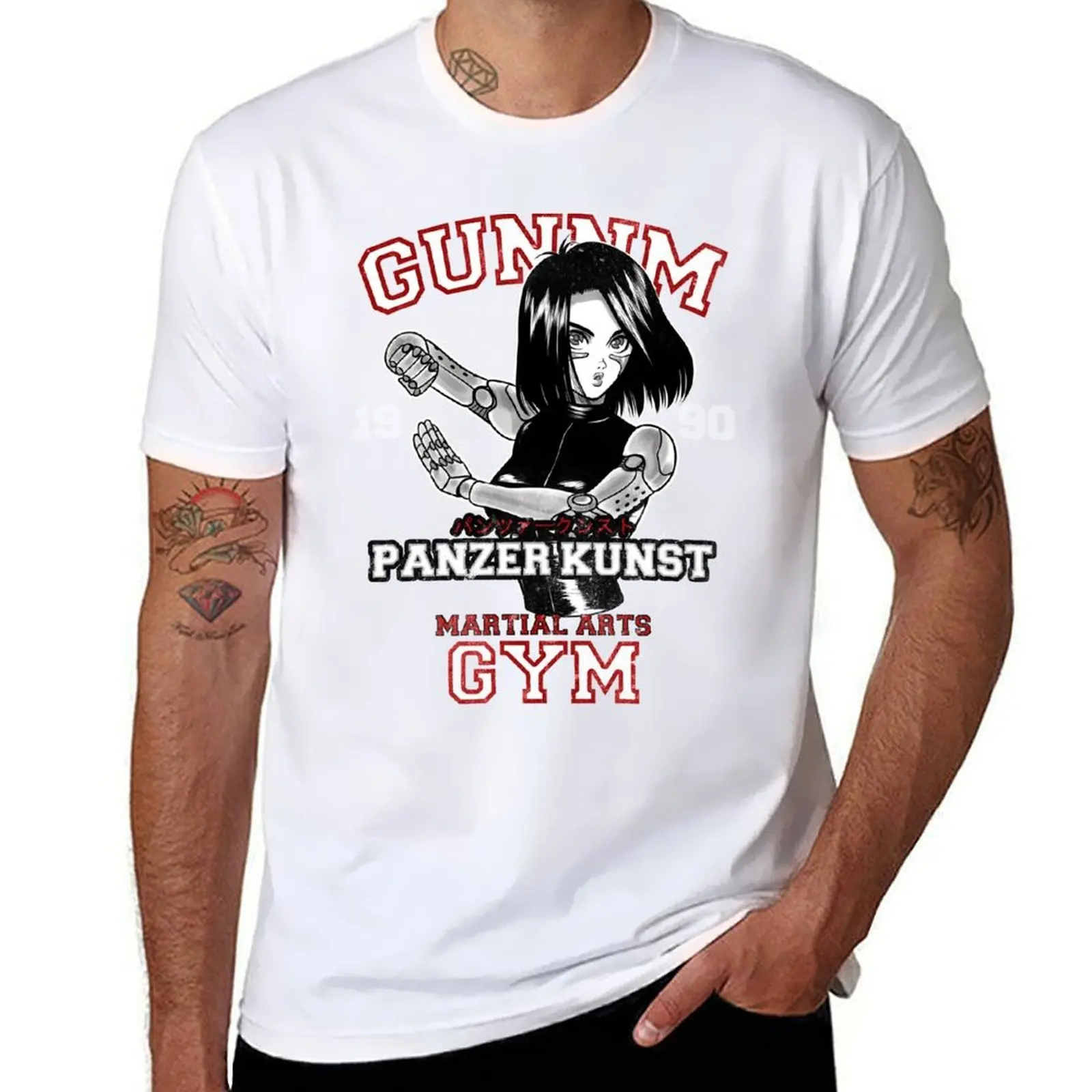 

GUNNM GYM T-Shirt men t shirt cotton 100% t shirt personalised T-Shirt