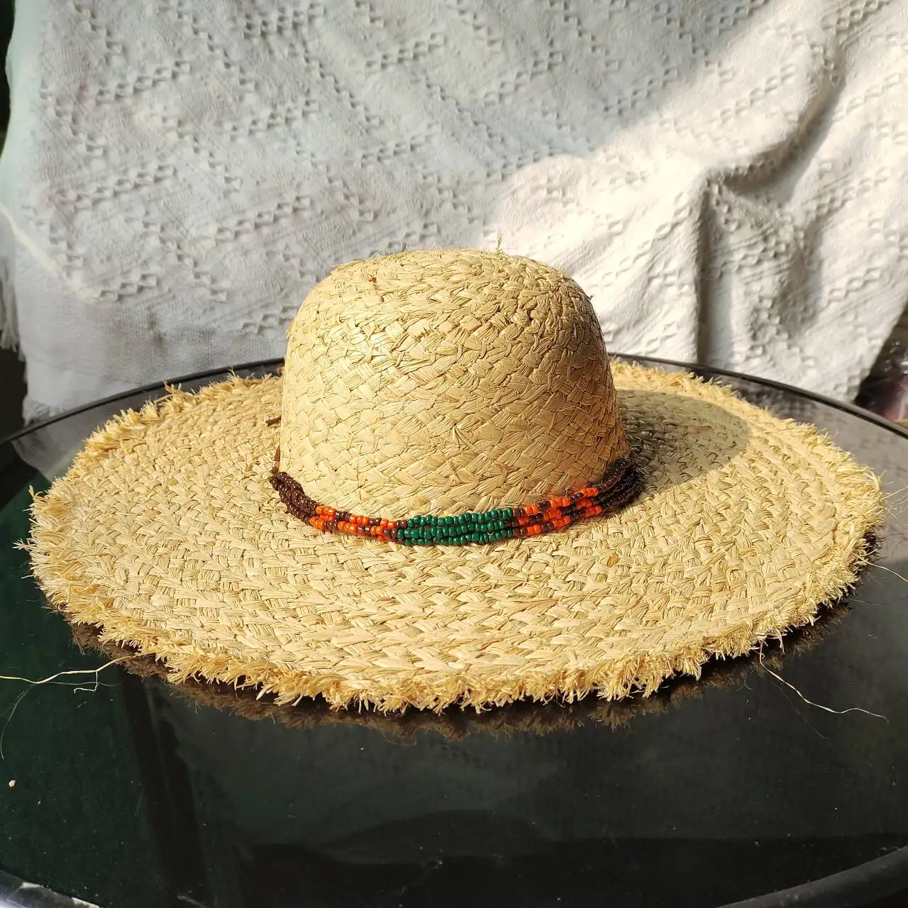 cowboy hat Grass Handwoven Hollow Cowboy Straw Hat Rhinestone Chain Cowboy Hat for Woman Outdoor Vacation Beach Sun Hat for man