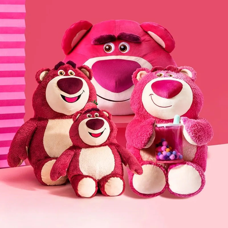 

Disney Doll NEW Strawberry Bear Cute Kawayi Cartoon Plush Soft Sofa Pillow Doll Bed Decorations A Birthday Present