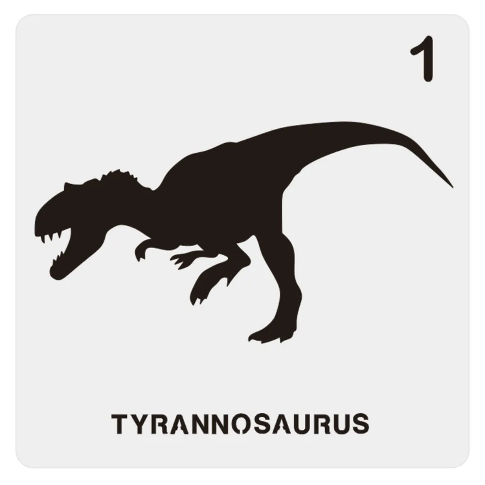 Inspire Artistry 12PCS Dinosaur Pattern for children's Painting Inkjet Art Hollow Templates for Card Making and Party Decoration