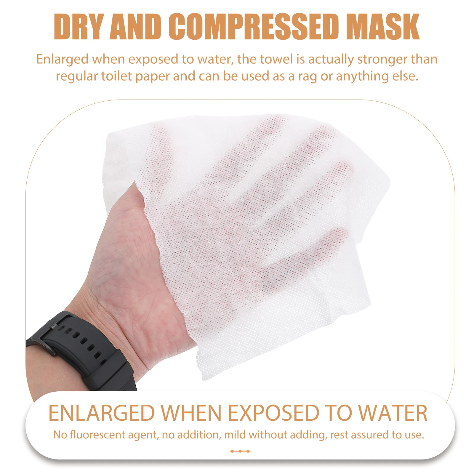 

20pcs Compressed Face Towels Non Woven Disposable Cleaning Water Absorbent Travel Washcloths Portable Beauty Masks Facial Paper