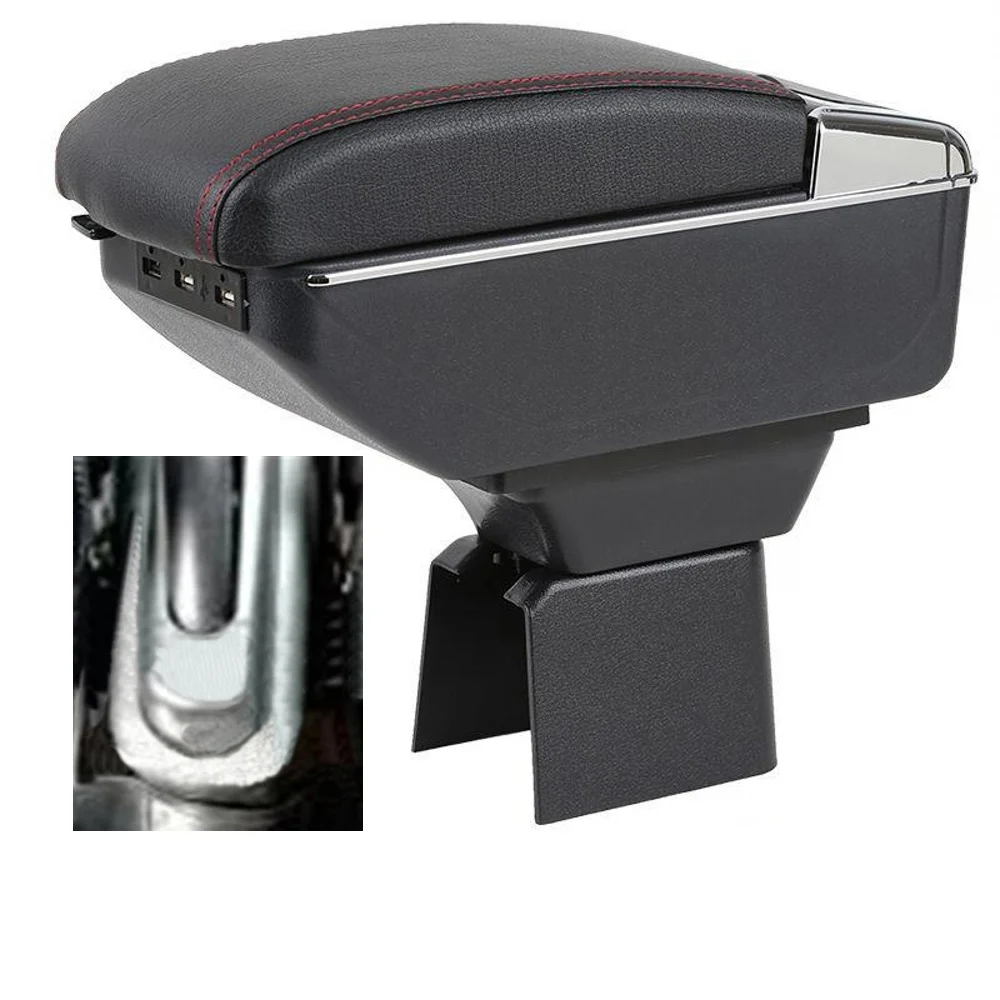 

For Ford Fusion Armrest Box Central Store Content Elbow Rest with Cup Holder Ashtray USB