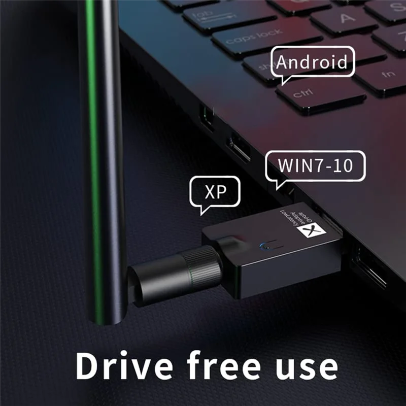 USB Bluetooth 5.2 Adapter , USB Wireless Audio Bluetooth Transmitter Receiver Support Win10/8/7 Linux/PS 4-5/Android