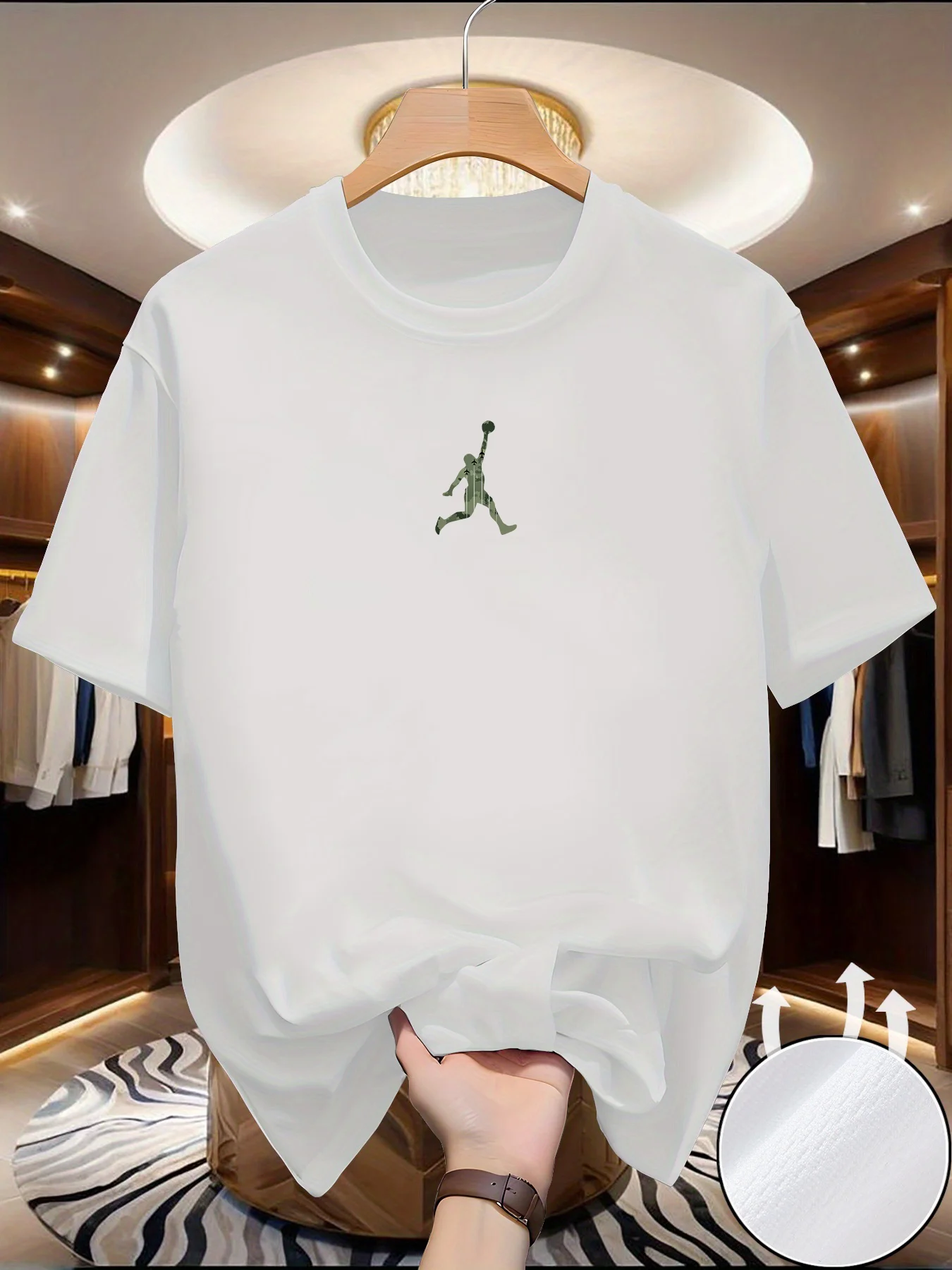 

New Summer Luxury Men's camouflage print T-shirt Crewneck Casual Trend Y2K High-end High Quality Fitness Sports T-shirt Wear