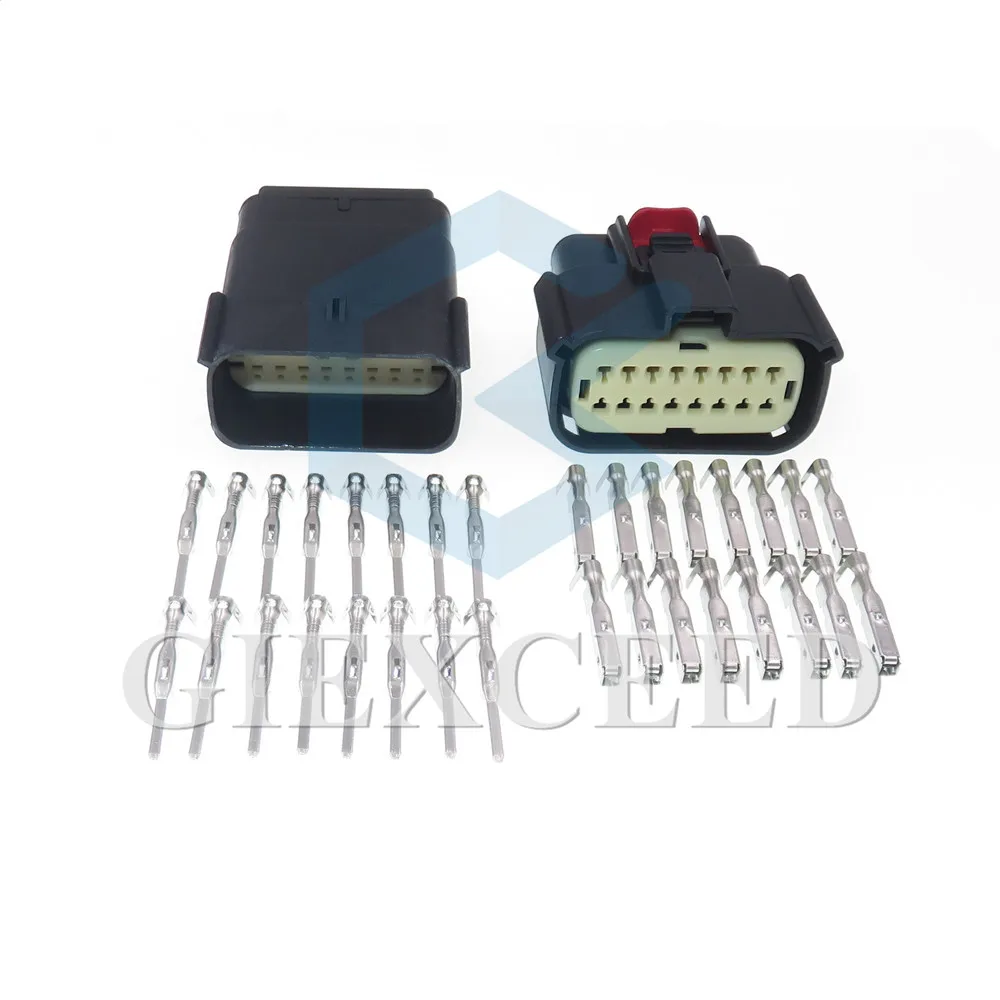16 Pin 33472-1601 33482-1601 Headlight Socket Automotive Lamp Light Connector AC Assembly For Ford Focus Mondeo EDGE Fiesta