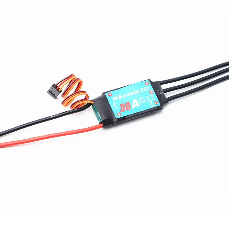 Bidireccional sin escobillas ESC 20A 30A 40A 50A 60A ESC sin escobillas para RC barco Rc coche hélice subacuática neumática