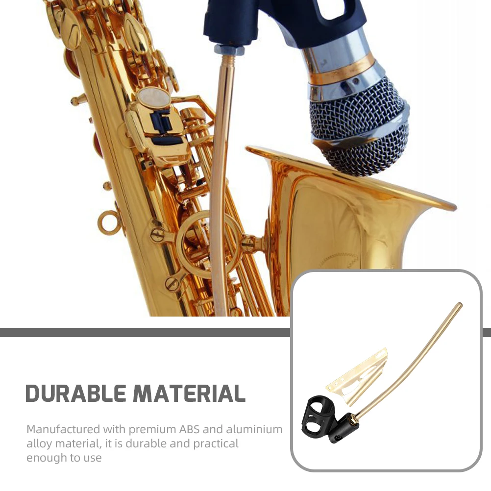 

1 set 1 Set Durable Saxophone Microphone Holder Clip Support Abs Alloy Material Mic Stand Mount Bracket For 2.5-3.5Cm Microphone