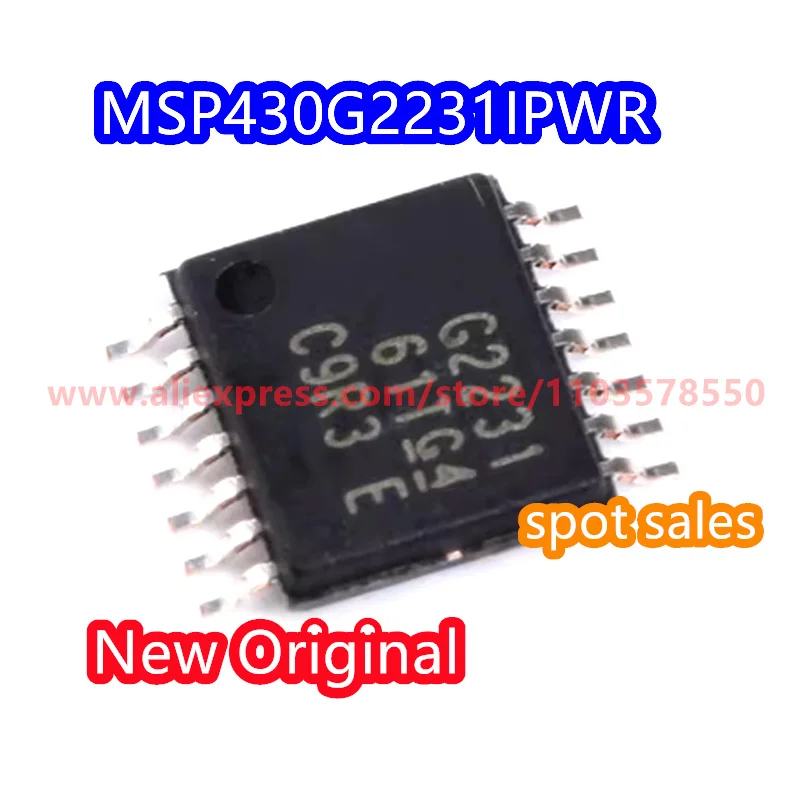 10PCS MSP430G2231IPW14R MSP430G2231 Package TSSOP-14 2K Flash 16 Bit Microcontroller Chip Brand New Original Code G2231